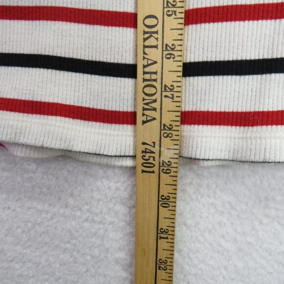 Lane Bryant Sweater Womens 18/20 Striped Gold Button Shoulder Pullover Top - Picture 10 of 10